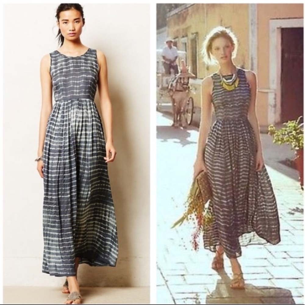 ♥️ Anthropologie Shibori Maxi Dress Small